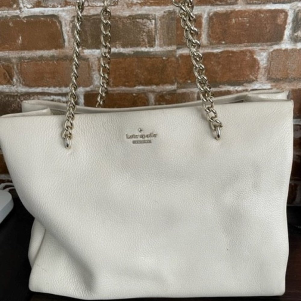 Kate Spade beige/nude Shoulder Bag With Gold Chain